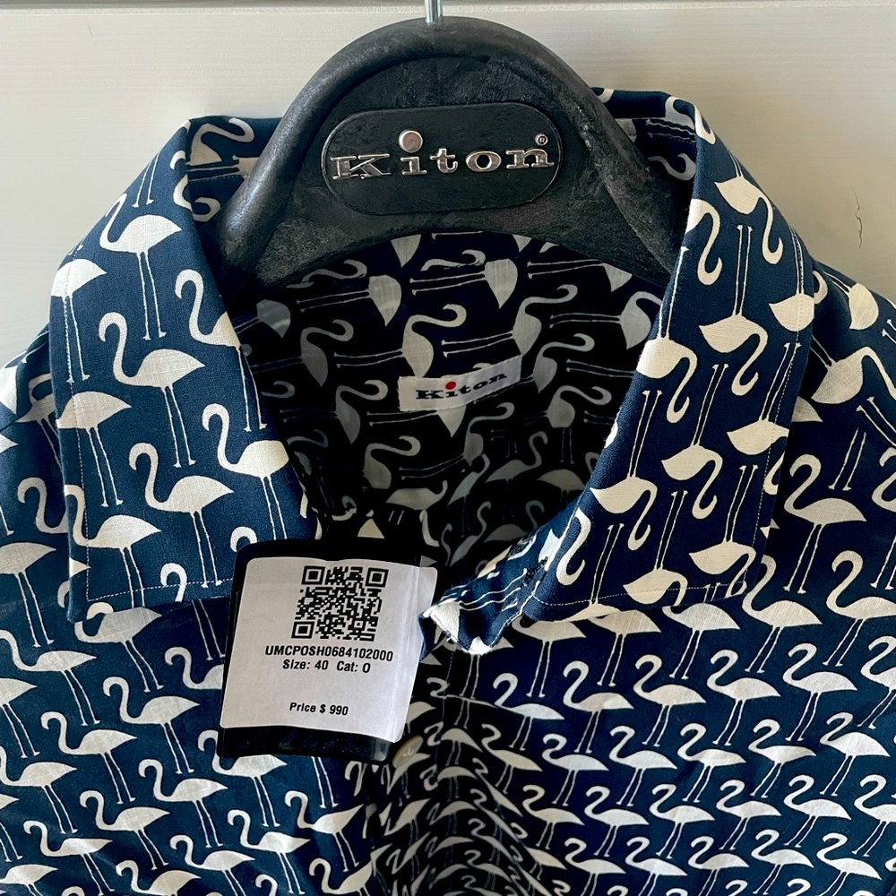 Kiton designer shirt - brand new with tag - size 40 (M) Men